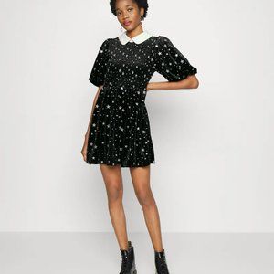 Sister Jane Zodiac Velvet Smocked Mini Dress #543253